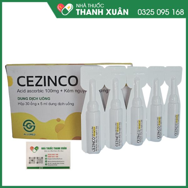 Dung dịch uống Cezinco - Dung dịch bổ sung Vitamin C, Kẽm